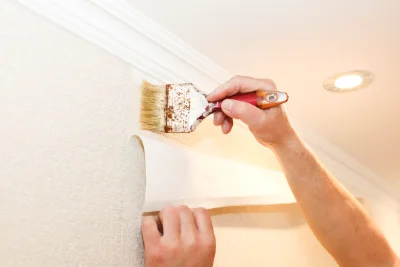 Pose de papier peint à Tréméreuc — revêtements muraux et toiles de verre